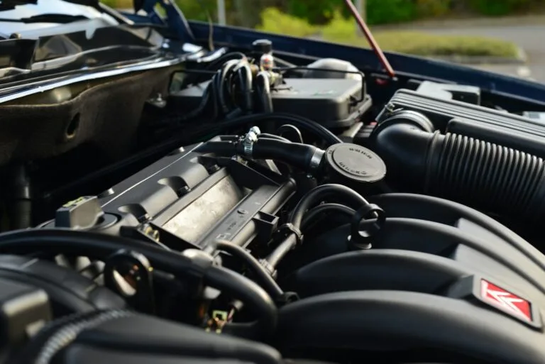 Close-up of a vehicle engine