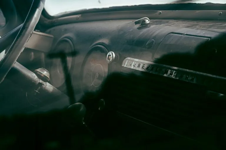 Vintage Chevrolet dashboard and steering wheel